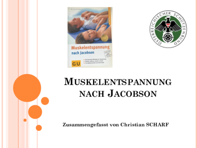 Buchbeschreibung Muskelentspannung nach Jacobson